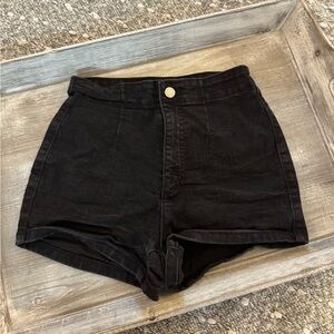 Wild Fable black denim shorts, high-waisted, size 2/26R